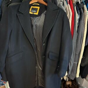 Sam Edelman Black Pea Coat with Polka Dot Lining